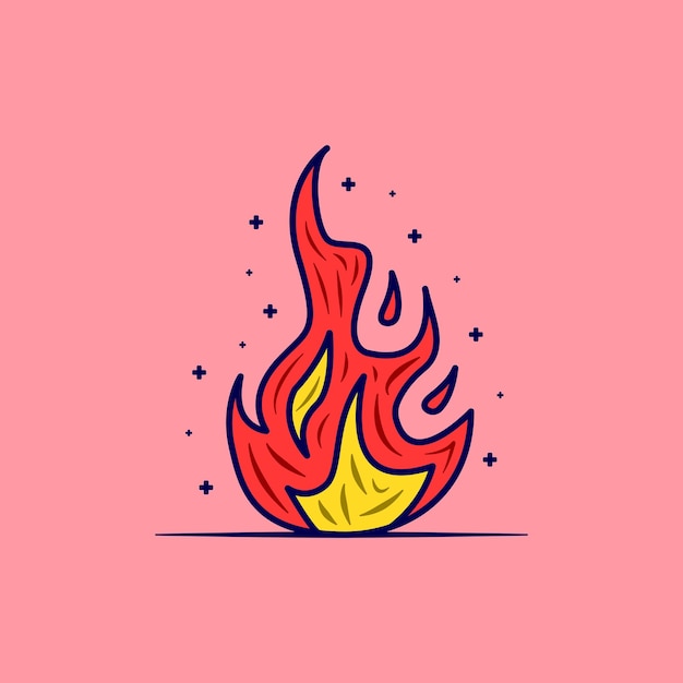 Brand pictogram illustratie in platte vector cartoon stijl.