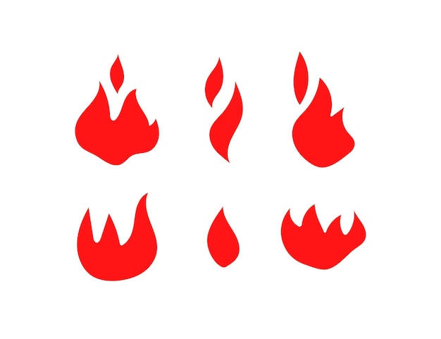 Brand platte symbool icoon illustratie collectie