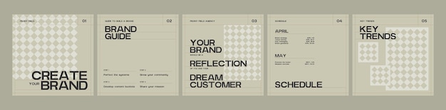 Vettore modello di proposta di marchio per creare un'identità visiva e presentare la vostra azienda