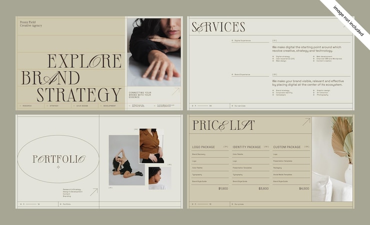 Vector brand proposal template vector collection to create presentation of your company