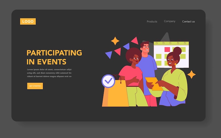 Vector brand ritual concept a cheerful group engages in a corporate event symbolizing team building and