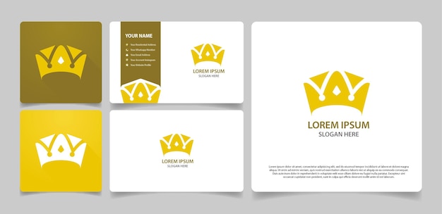 Brand set logo business queen modern free vector