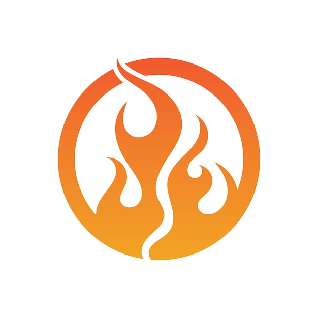 Brand vlam logo en symbool vector