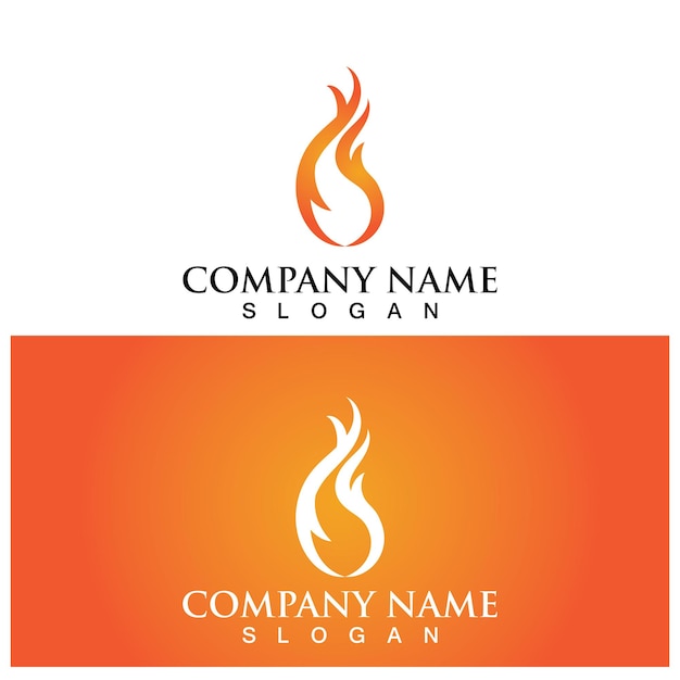 Brand vlam logo en vector sjabloon