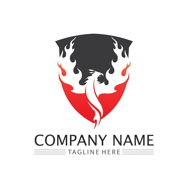 Brand vlam logo pictogram vector ontwerpsjabloon