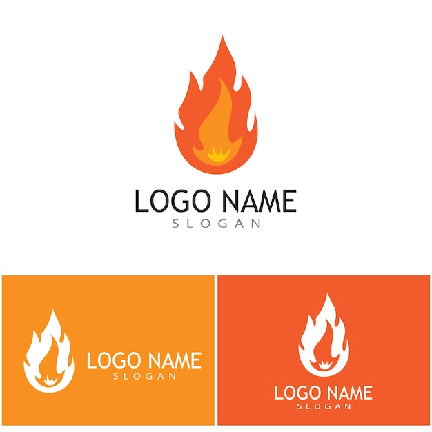 Brand vlam Logo vector conceptontwerp