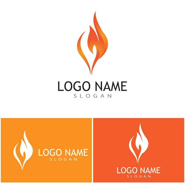 Brand vlam Logo vector conceptontwerp