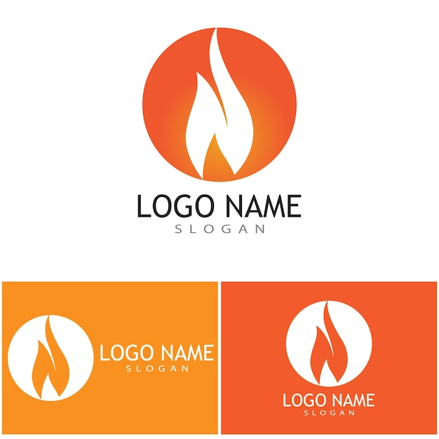 Brand vlam Logo vector conceptontwerp