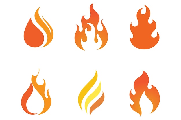 Brand vlam vector illustratie ontwerpsjabloon