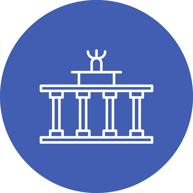 Immagine vettoriale dell'icona della porta di brandeburgo può essere utilizzata per i punti di riferimento