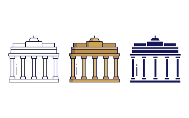 Brandenburg gate vector icon