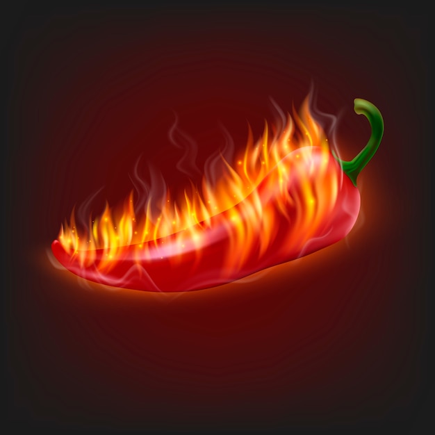 Brandende chili peper