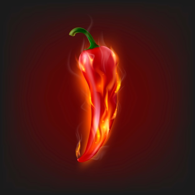 Brandende chili peper