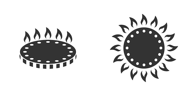 Brander pictogram Gasbrander vectorillustratie