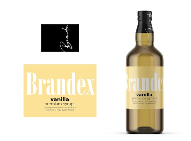 brandex vanilla syrup premium packaging design