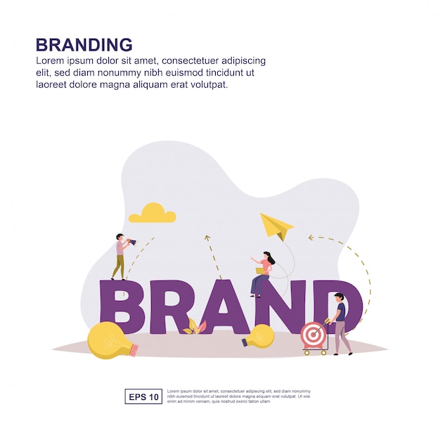 Branding concept vector illustration flat design.