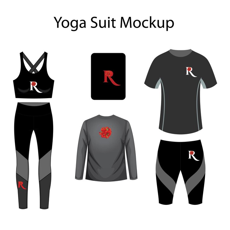 Vector branding design yoga pak mockup eps vector