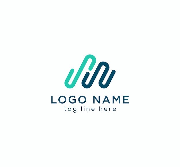 Branding h corporate vector logo latter m design