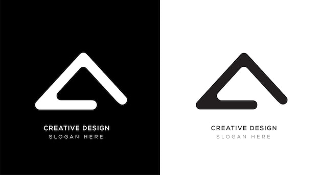 Branding identiteit corporate vector een logo ontwerpsjabloon zwart-wit