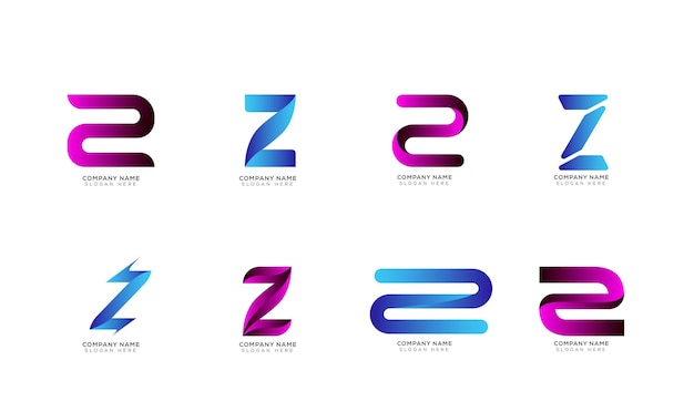 Branding identiteit letter z logo collectie