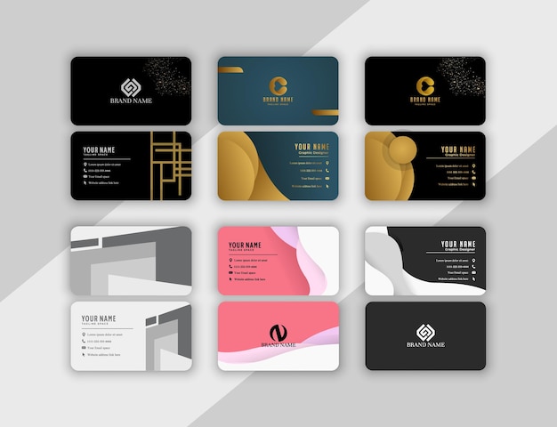 Vector branding identity card vector set unice and modern corporate cart