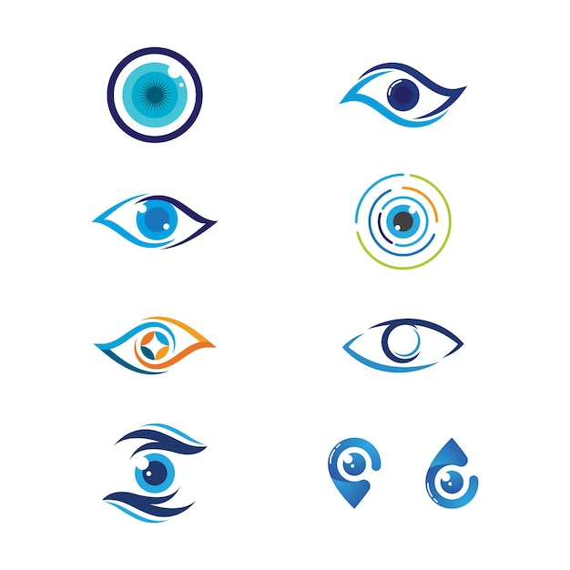 Branding identity corporate eye care vector design