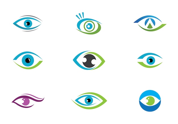 Branding identity corporate eye care vector logo design