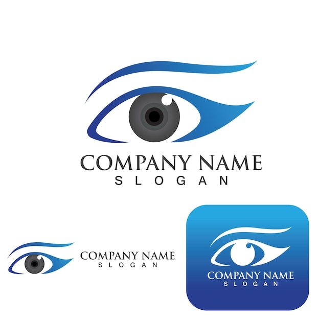 Branding identity corporate eye care vector logo design