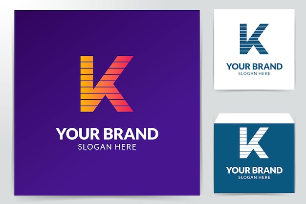 Branding identity corporate k logo vector design template