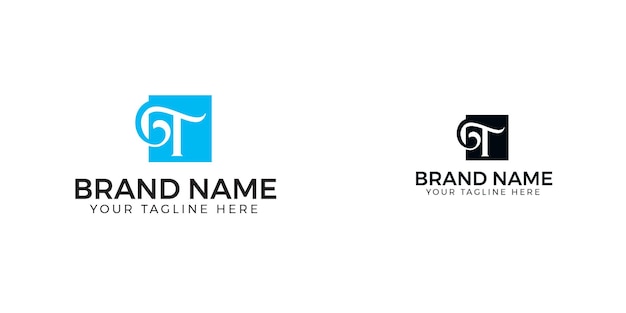 Design del logo aziendale t di identità del marchio