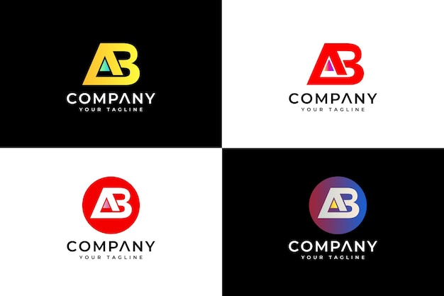 Branding identity corporate vector logo ab design