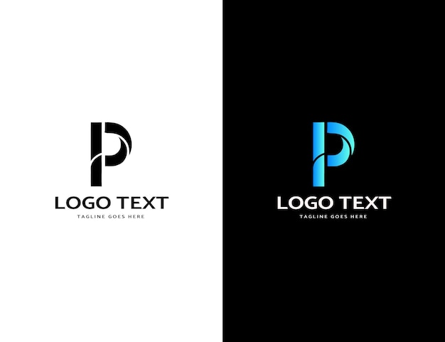 Branding identity corporate vector logo p design.