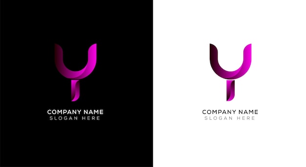 ブランディング アイデンティティ企業ベクトル y ロゴ デザイン