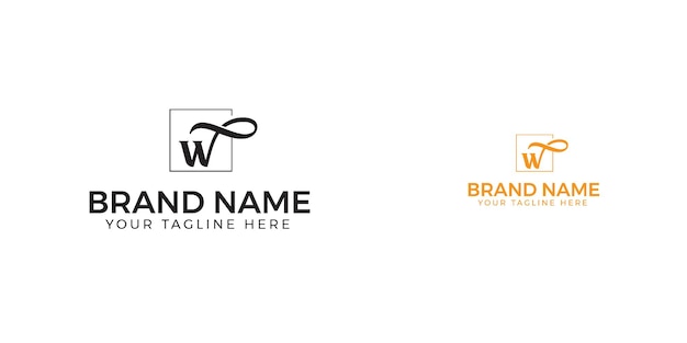 ブランディング アイデンティティ企業 w ロゴ デザイン v2