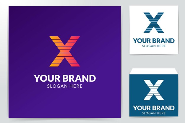 Branding identity corporate x logo vector design template