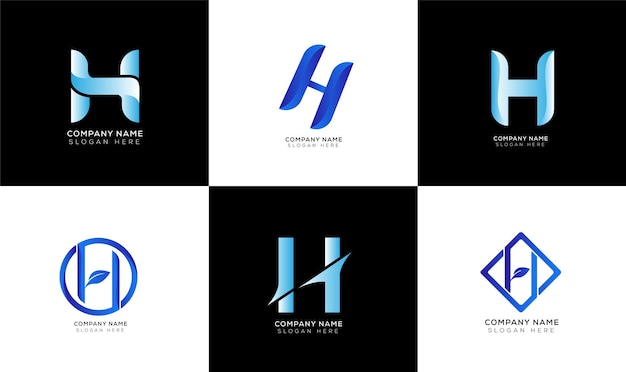 Branding identity initial letter h logo collection