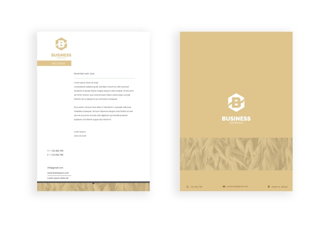 Vector branding letterhead template design