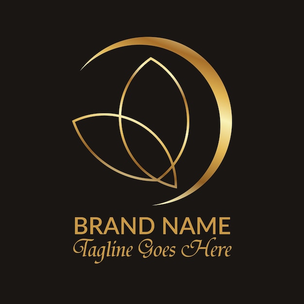 Branding Nature Logo With Golden Color