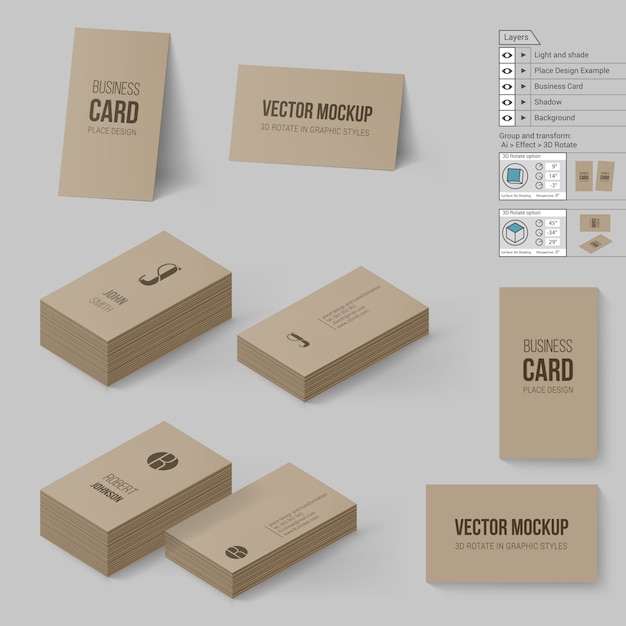 Vector branding stationery