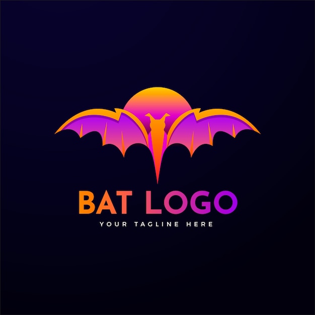 Vector branding vleermuis logo sjabloon