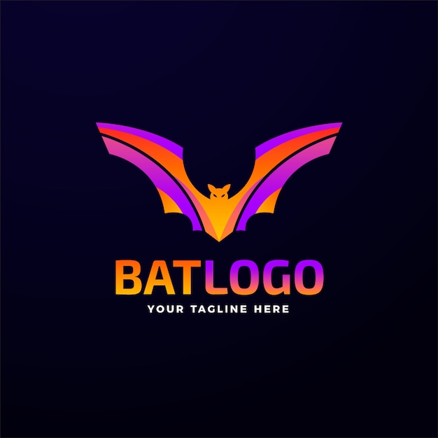 Vector branding vleermuis logo sjabloon