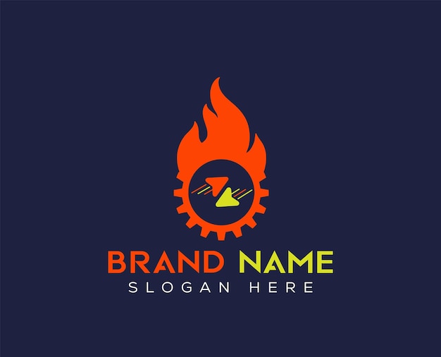 Branduitrusting logo ontwerpt brandindustrie logo vector