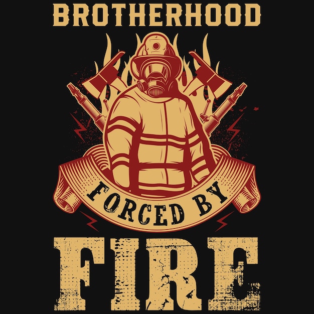 Vector brandweer t-shirt ontwerp