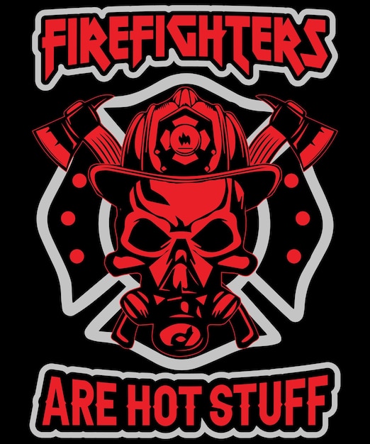 Brandweerlieden zijn hot stuff brandweerman t-shirt design