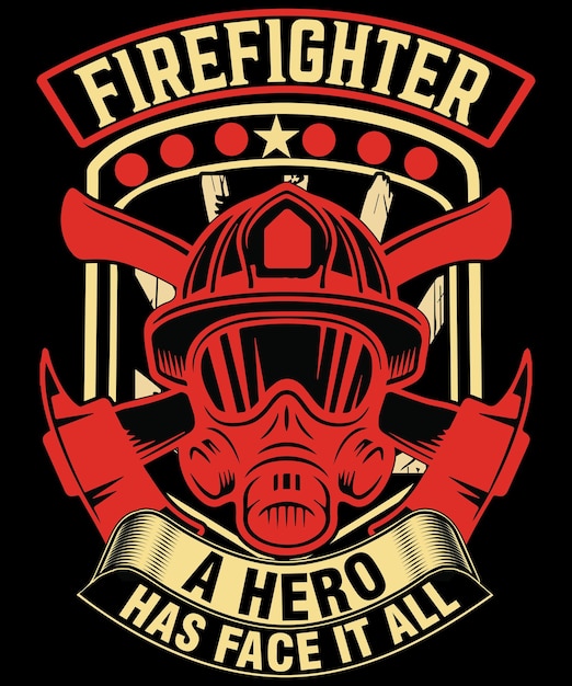 Brandweerman Een held heeft het allemaal meegemaakt Brandweerman T-shirtontwerp