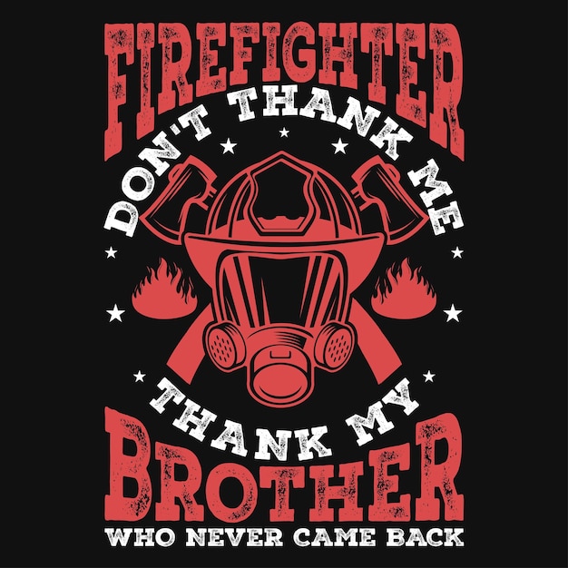 Brandweerman grafisch t-shirtontwerp