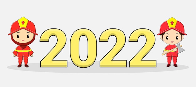 Brandweerman lacht met nieuwjaar 2022