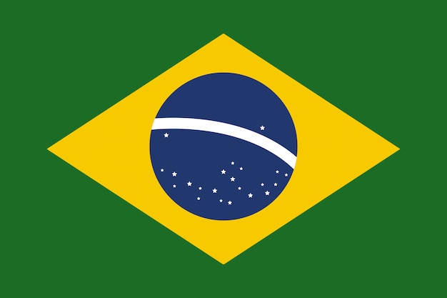 Vector brasil flag flat vector vector illustration