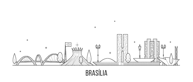 Brasilia skyline in Brazil