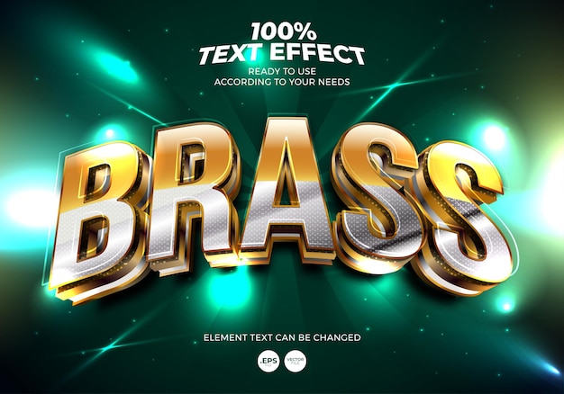 Brass Editable Text Effect